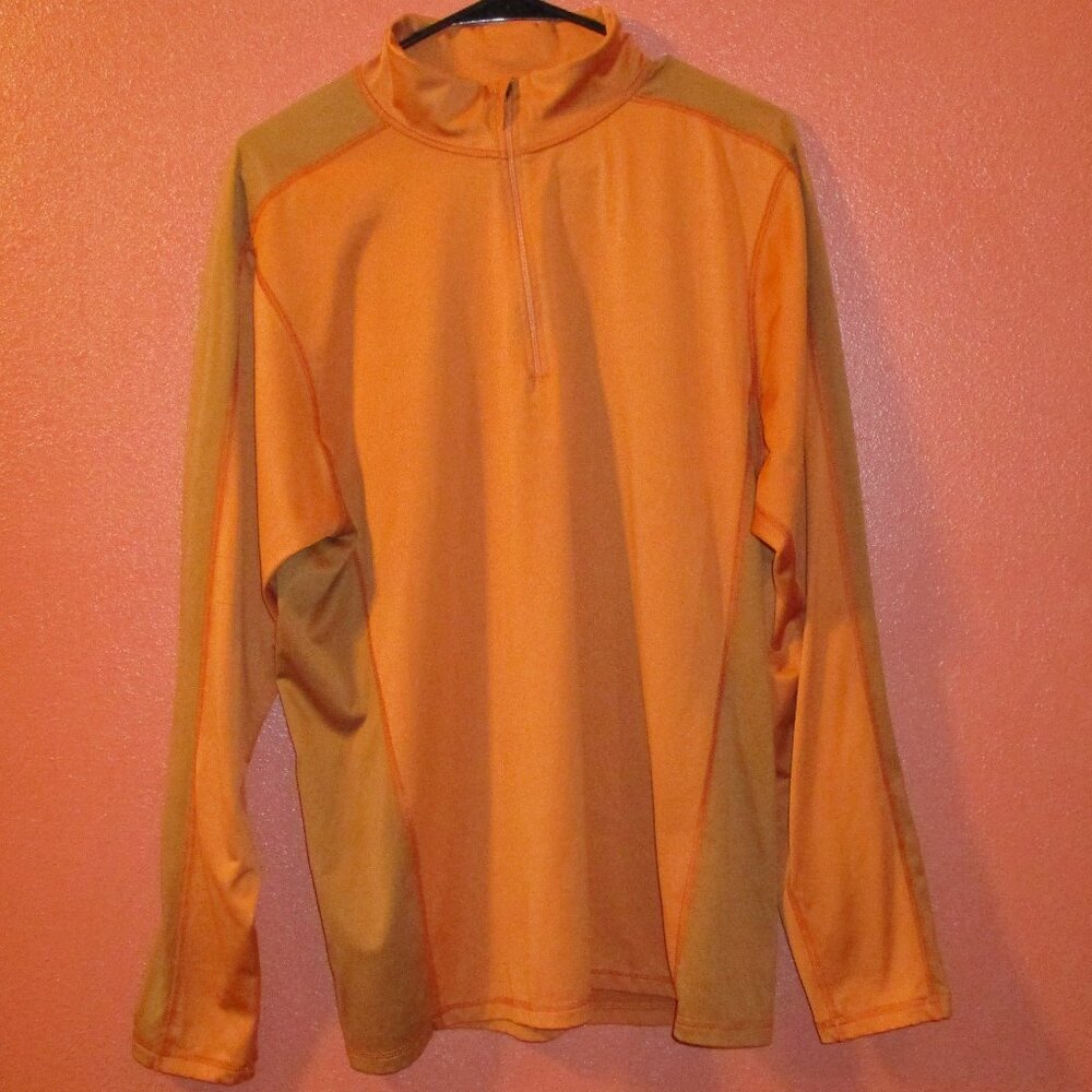 Marmot Shirt Woman X Large Orange Zip Front Warm Outdoors Hiking Camping Shirt